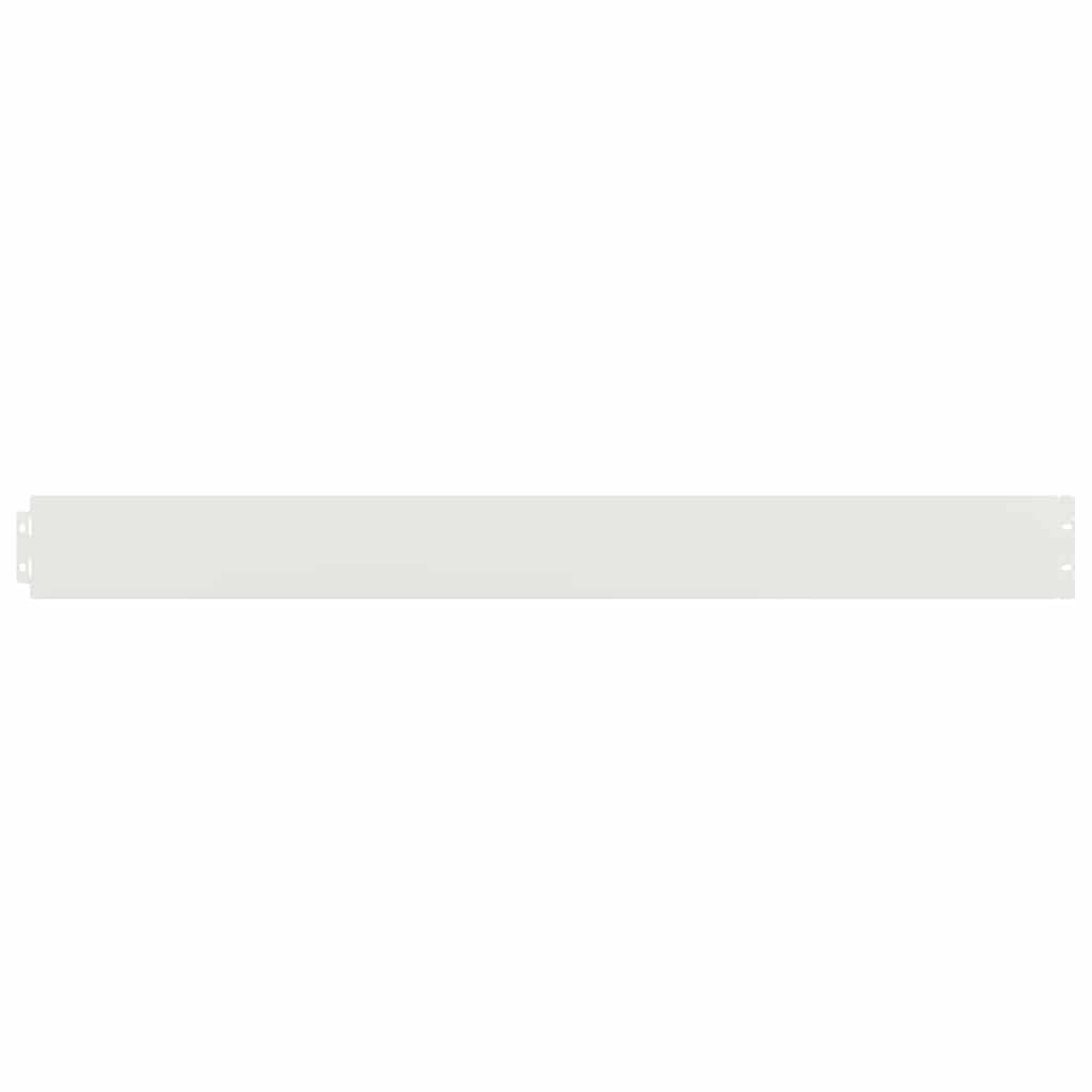 Lawn Edging 50 pcs 10 x 103 cm Steel White