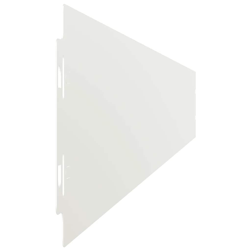 Lawn Edging 50 pcs 10 x 103 cm Steel White