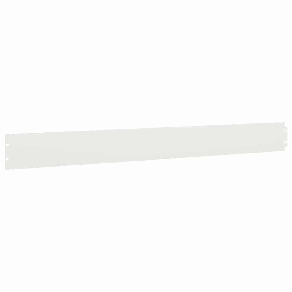 vidaXL Lawn Edgings 50 pcs White 10x103 cm Cold-rolled Steel