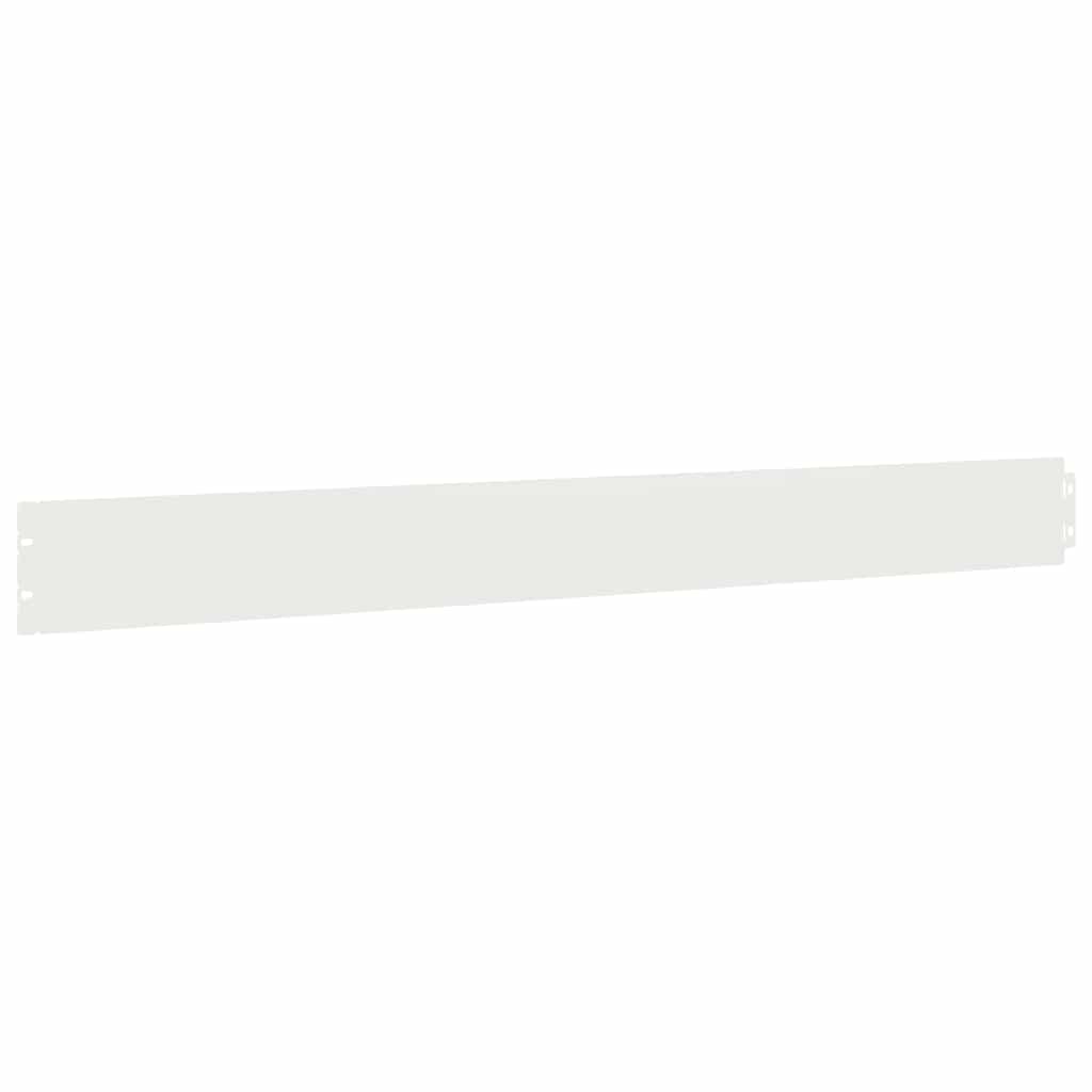 Lawn Edging 50 pcs 10 x 103 cm Steel White