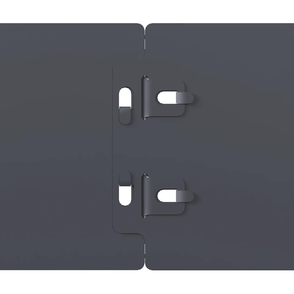 Lawn Edging 50 pcs 10 x 103 cm Steel Anthracite