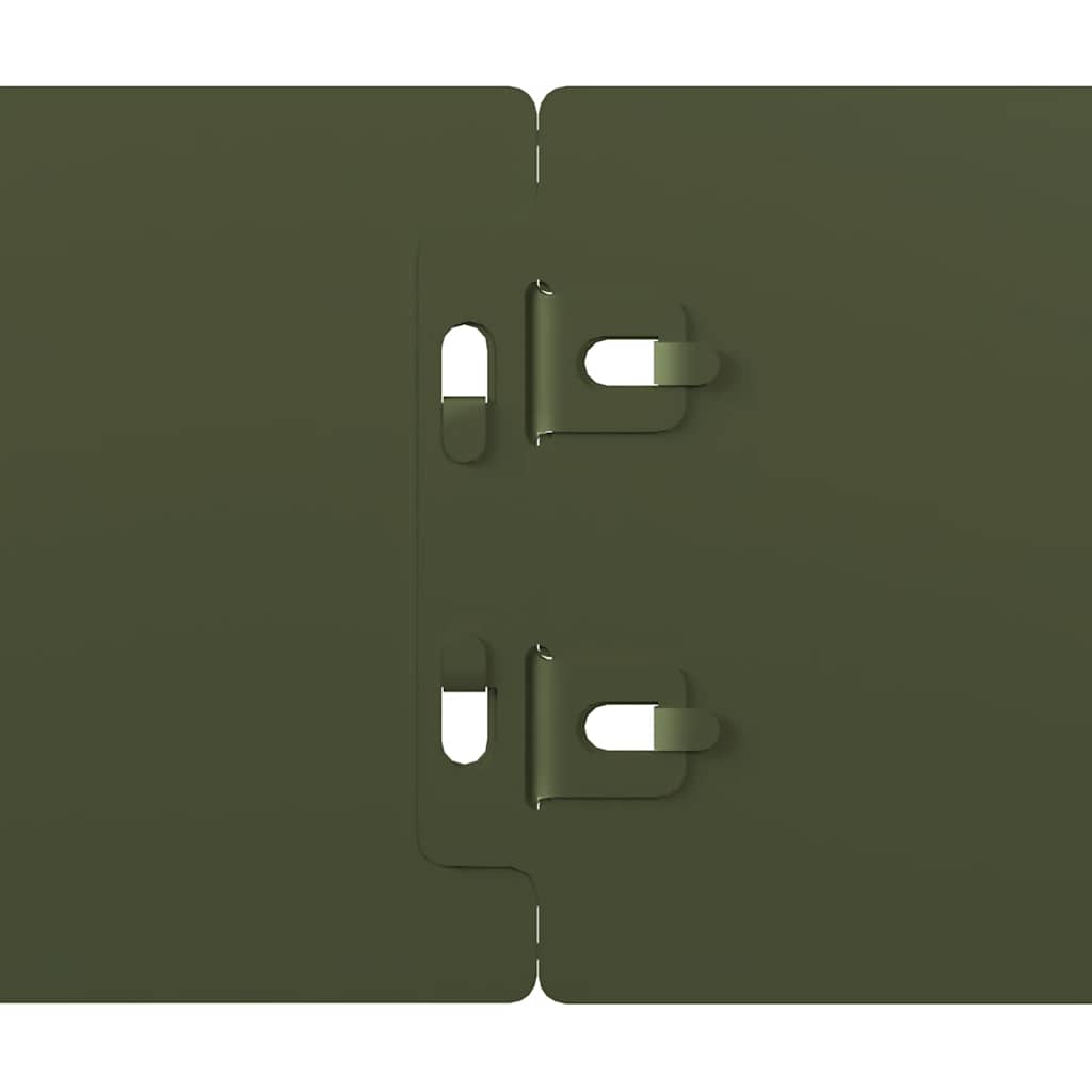 Lawn Edgings 50 pcs Olive Green 10x103 cm Cold-rolled Steel