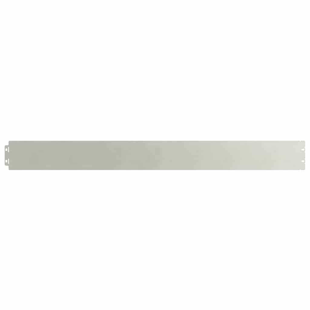 Lawn Edging 50 pcs 10 x 103 cm Stainless Steel Silver