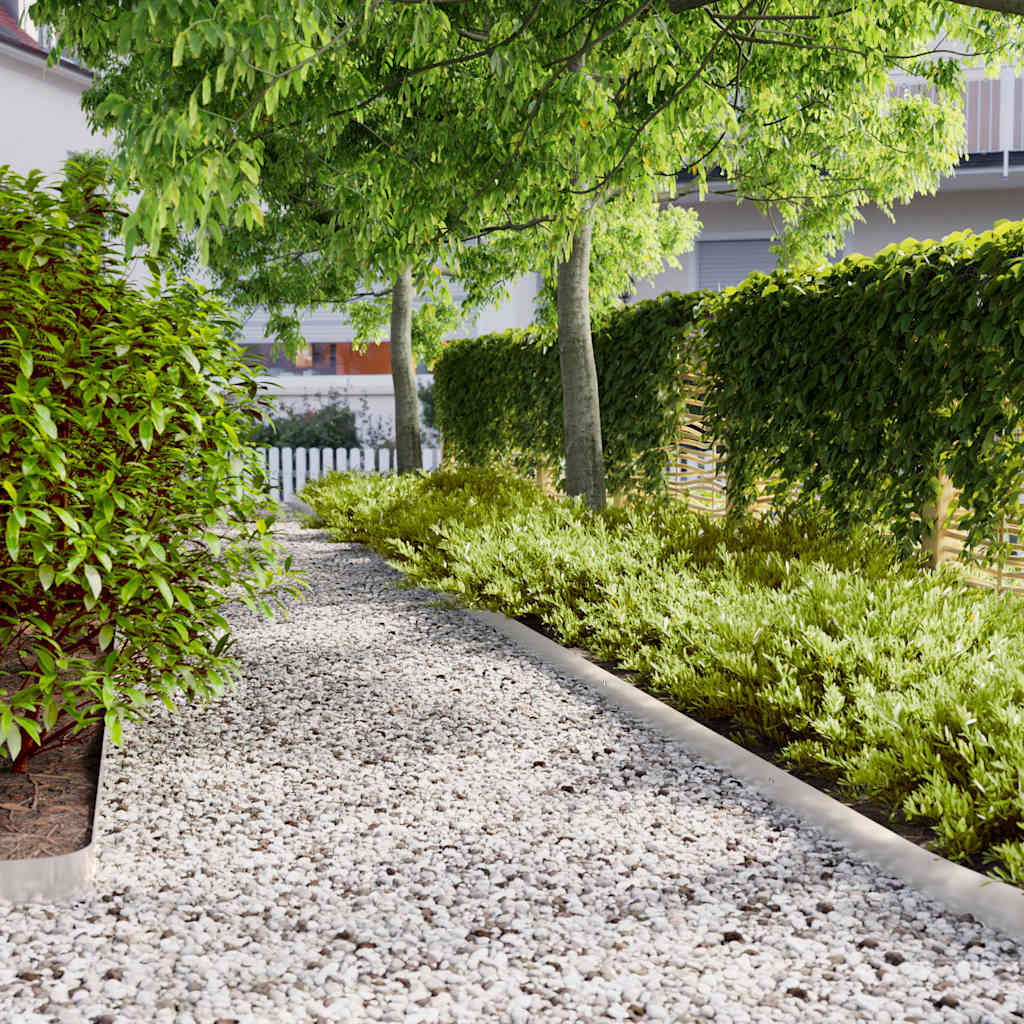 Lawn Edging 50 pcs 10 x 103 cm Stainless Steel Silver