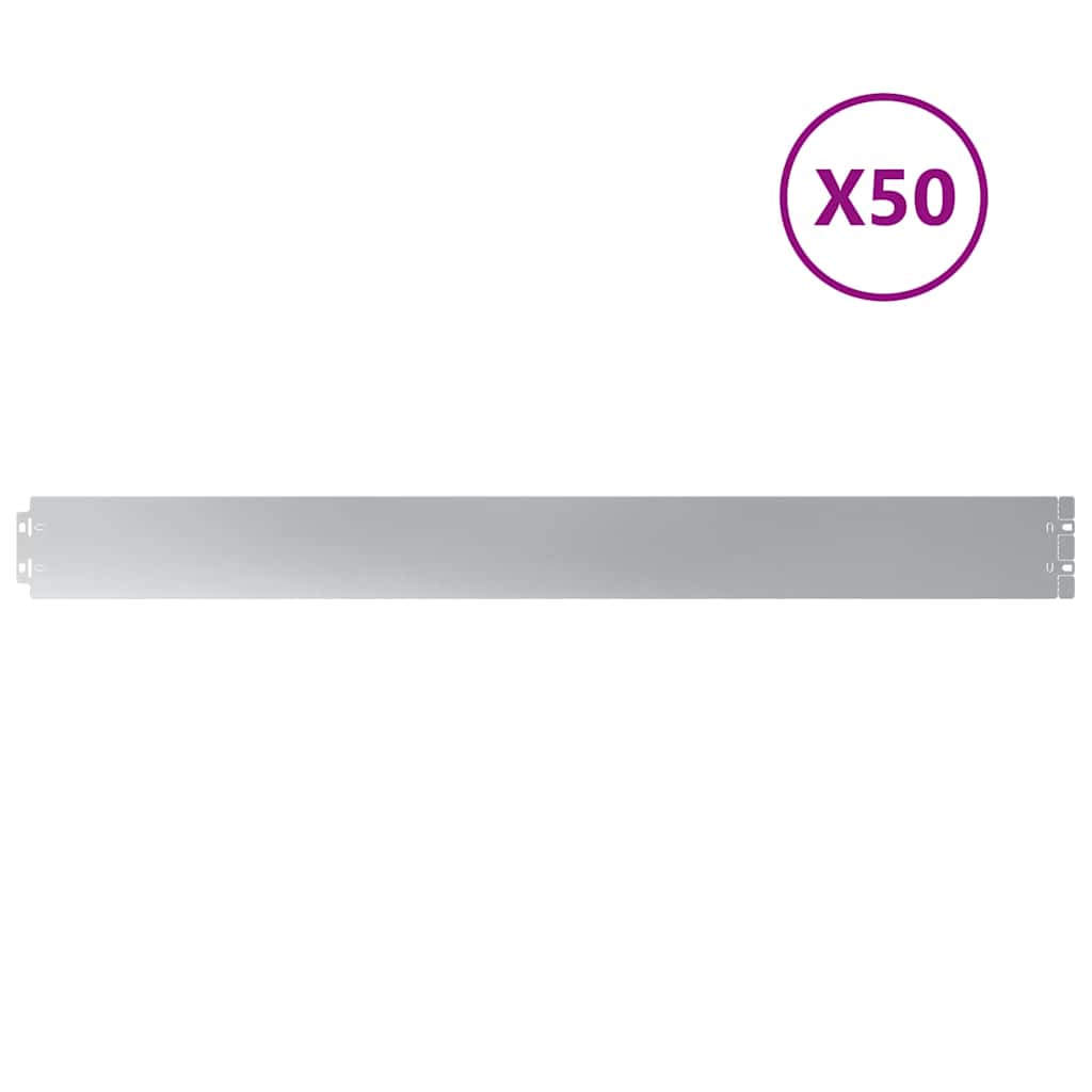 Lawn Edgings 50 pcs 10x103 cm Galvanised Steel