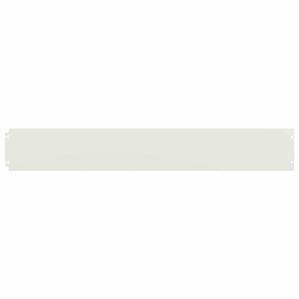 Lawn Edgings 10 pcs White 15x103 cm Cold-rolled Steel