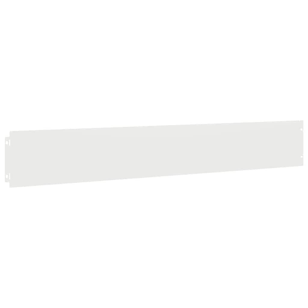 Lawn Edging 10 pcs 15 x 103 cm Steel White