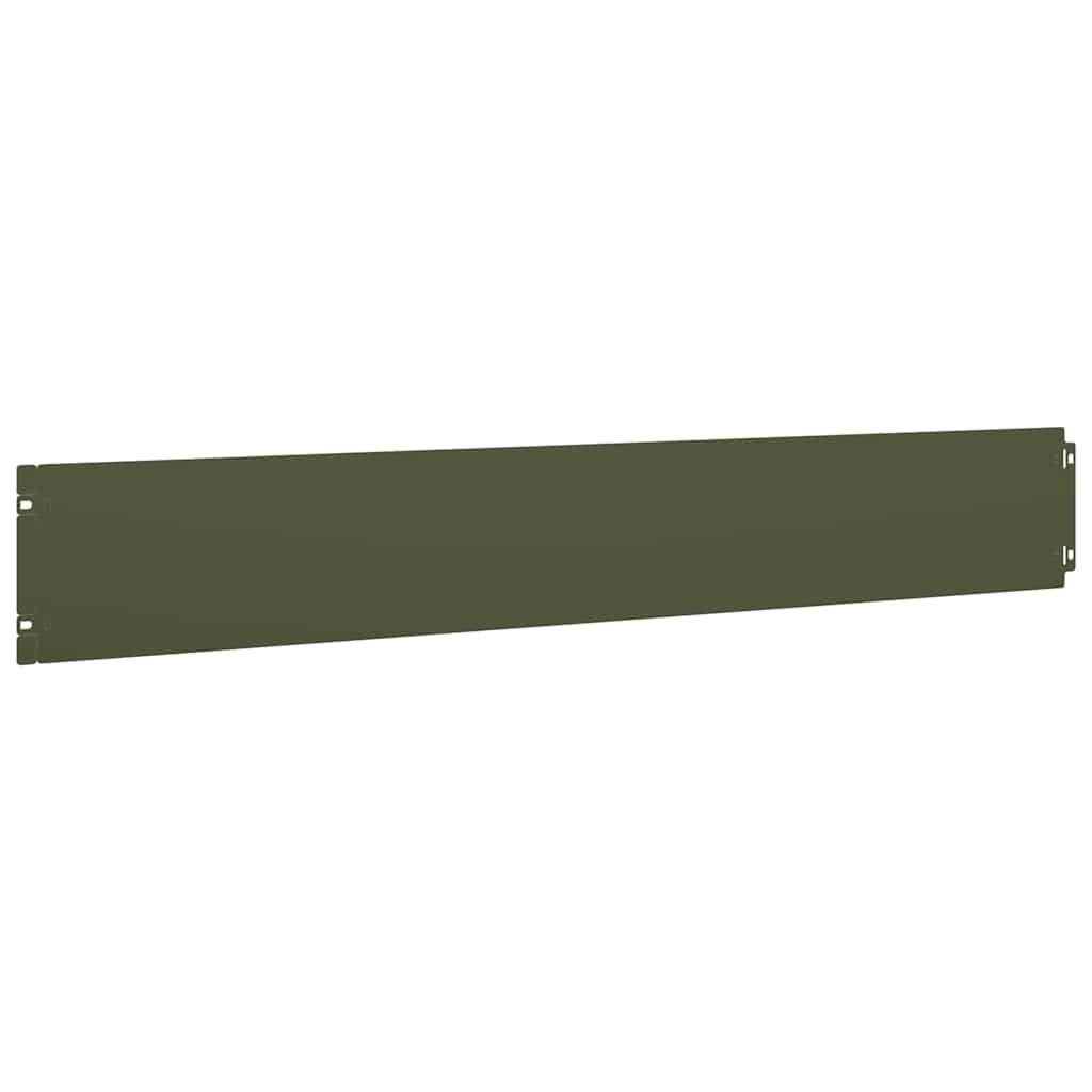 vidaXL Lawn Edgings 10 pcs Olive Green 15x103 cm Cold-rolled Steel