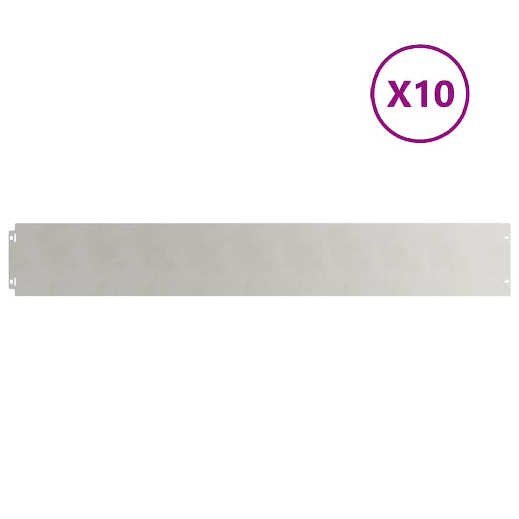 Lawn Edgings 10 pcs 15x103 cm Stainless Steel
