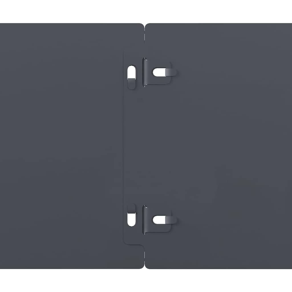 Lawn Edging 50 pcs 15 x 103 cm Steel Anthracite