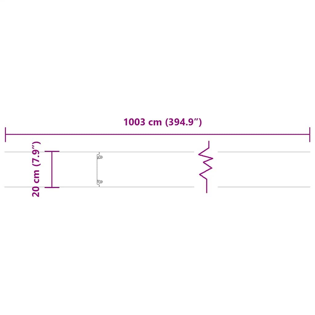 vidaXL Lawn Edgings 10 pcs White 20x103 cm Cold-rolled Steel