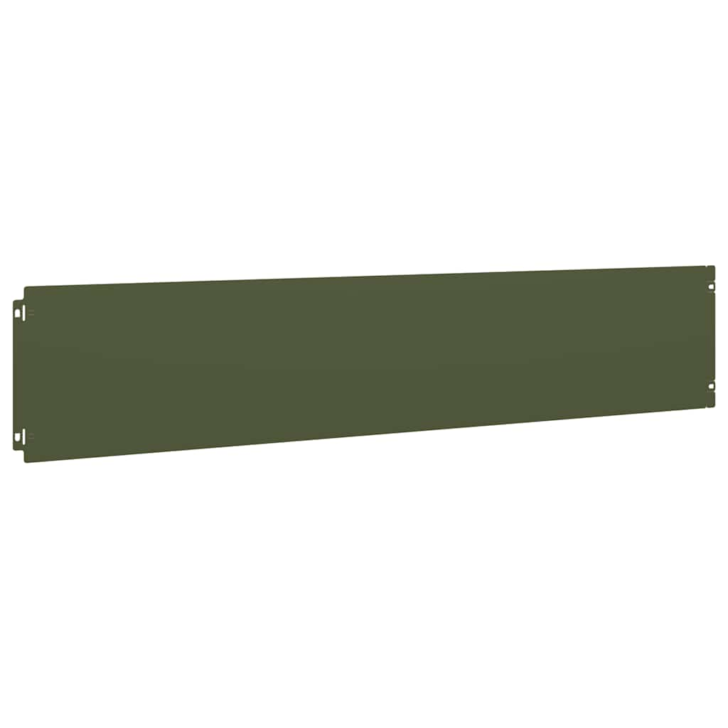 vidaXL Lawn Edgings 10 pcs Olive Green 20x103 cm Cold-rolled Steel