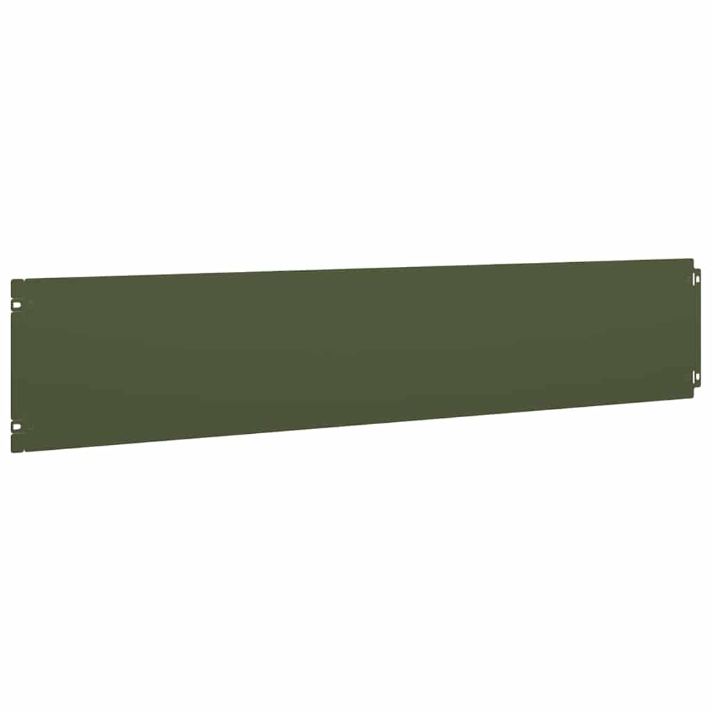 Lawn Edgings 10 pcs Olive Green 20x103 cm Cold-rolled Steel
