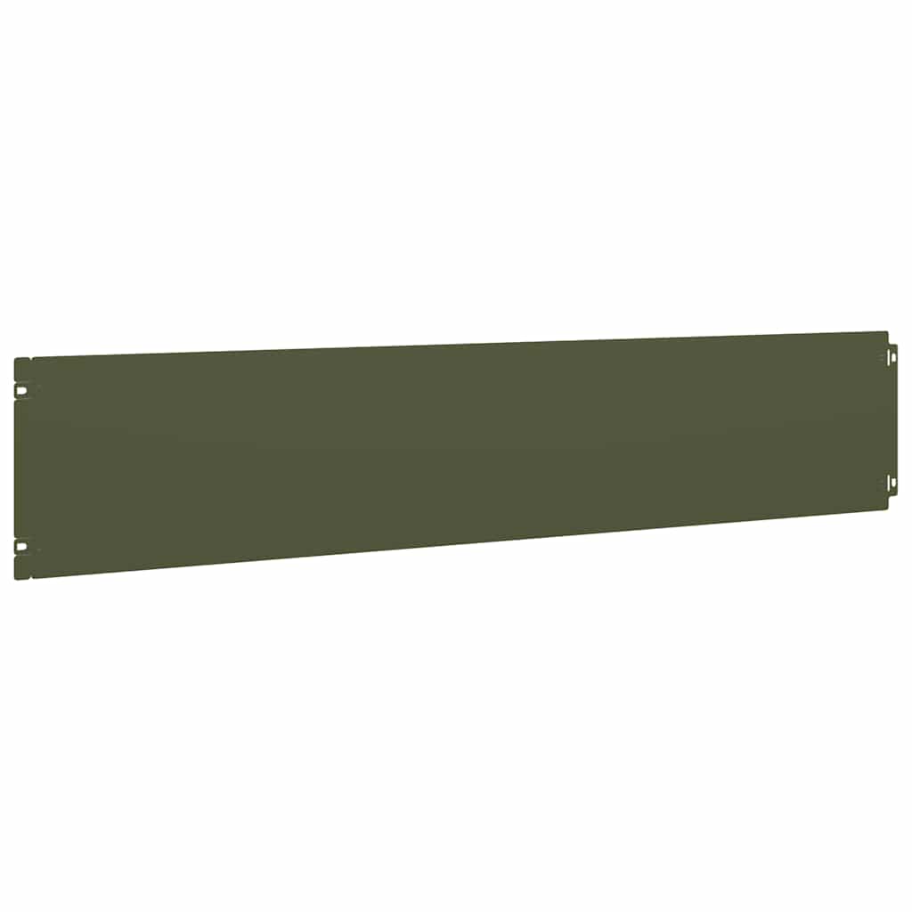 Lawn Edging 10 pcs 20 x 103 cm Steel Olive Green
