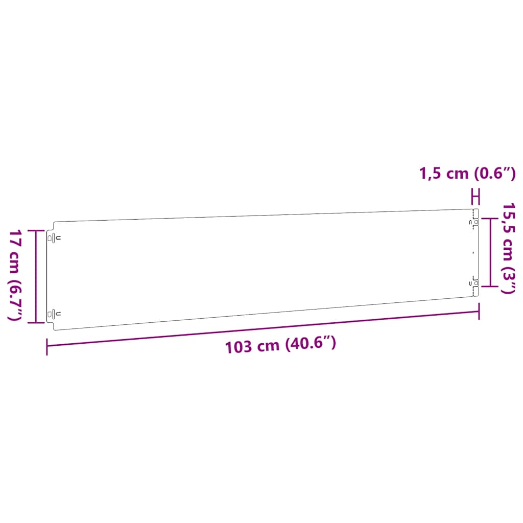 vidaXL Lawn Edgings 10 pcs 20x103 cm Stainless Steel