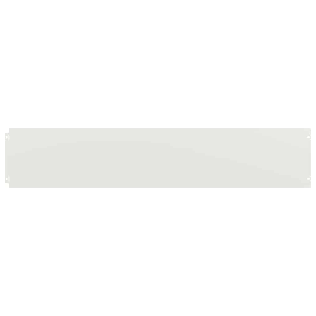 Lawn Edging 30 pcs 20 x 103 cm Steel White
