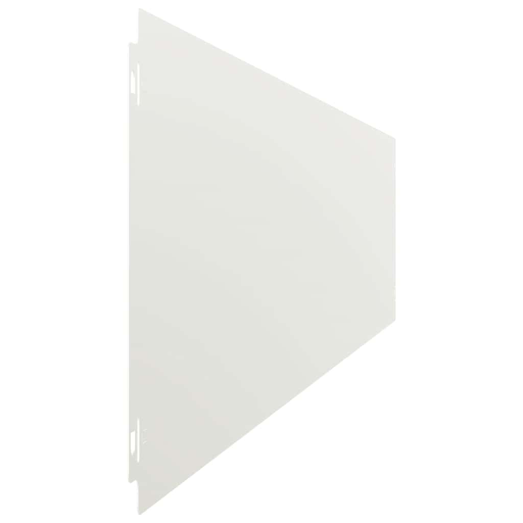 Lawn Edging 30 pcs 20 x 103 cm Steel White