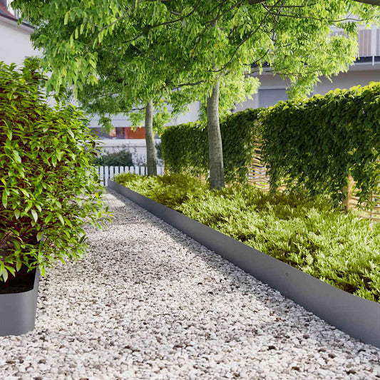 Lawn Edging 30 pcs 20 x 103 cm Steel Anthracite