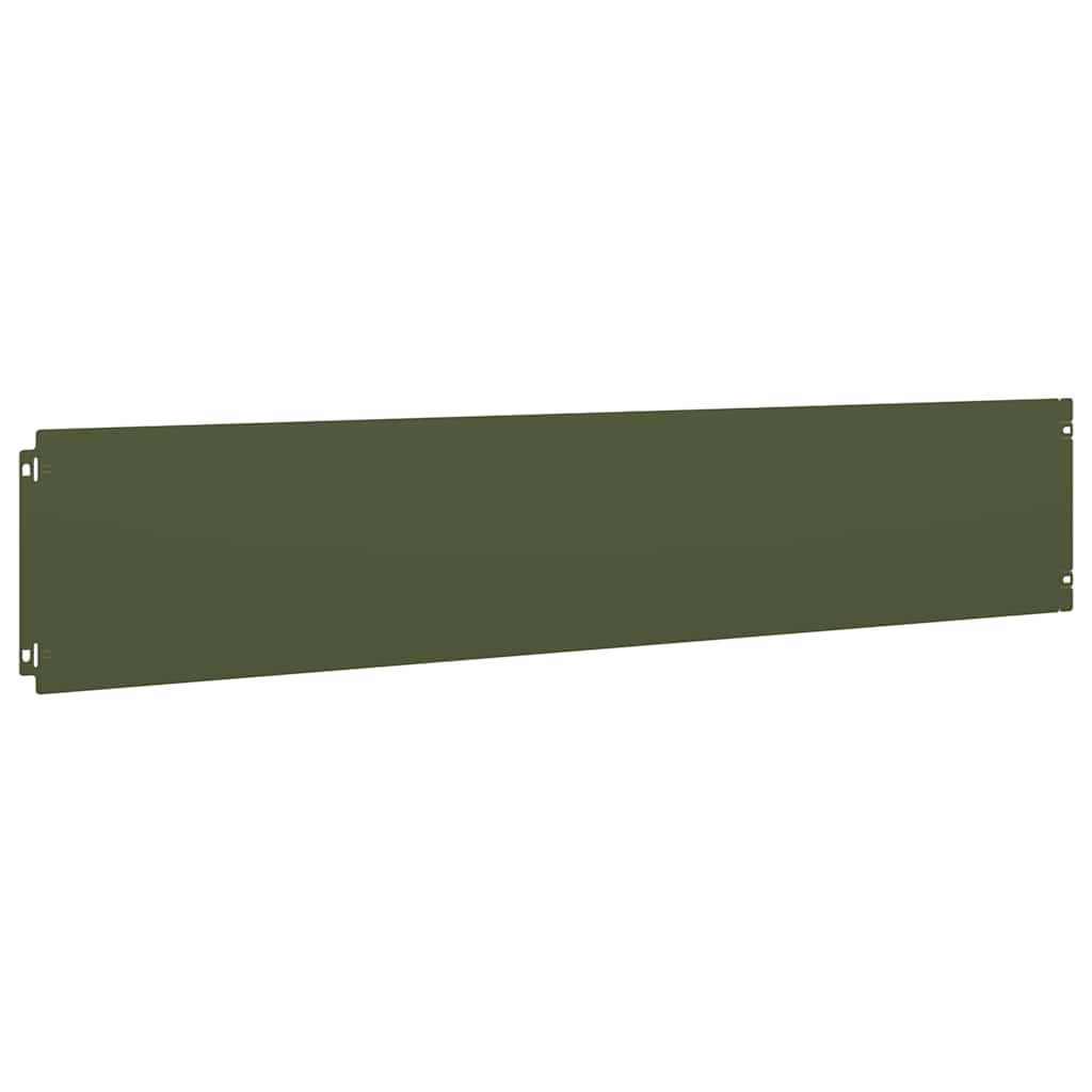 Lawn Edging 30 pcs 20 x 103 cm Steel Olive Green
