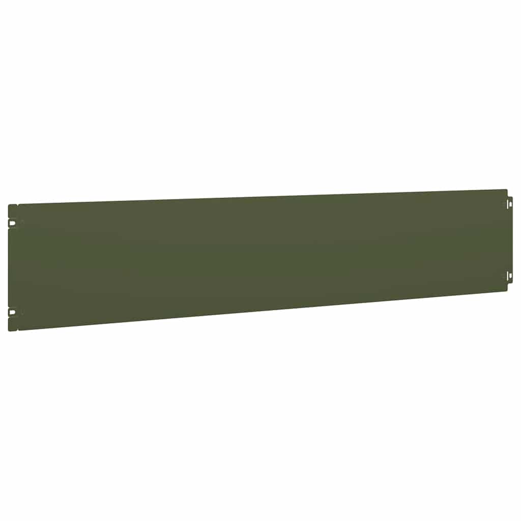 Lawn Edging 30 pcs 20 x 103 cm Steel Olive Green
