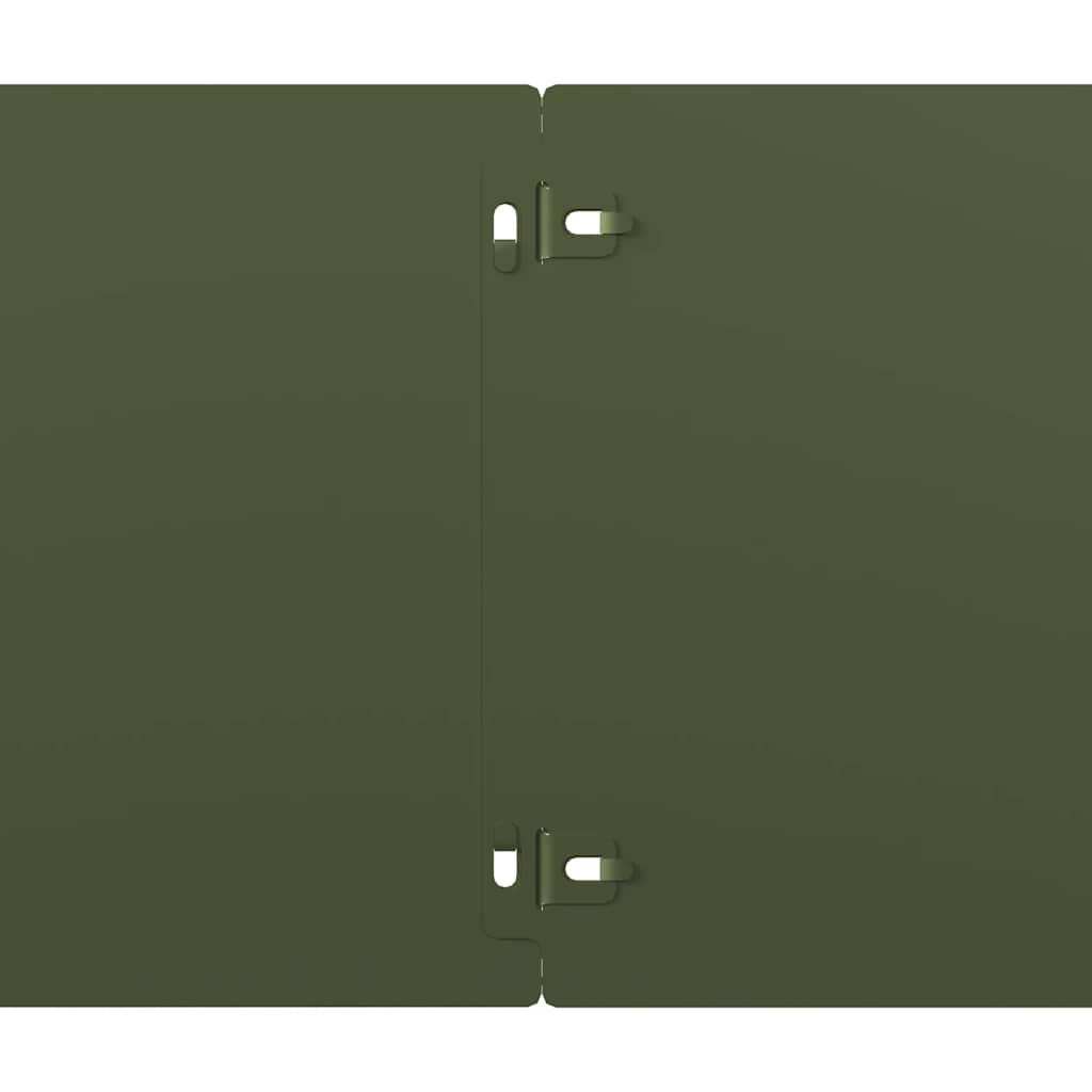 Lawn Edging 30 pcs 20 x 103 cm Steel Olive Green