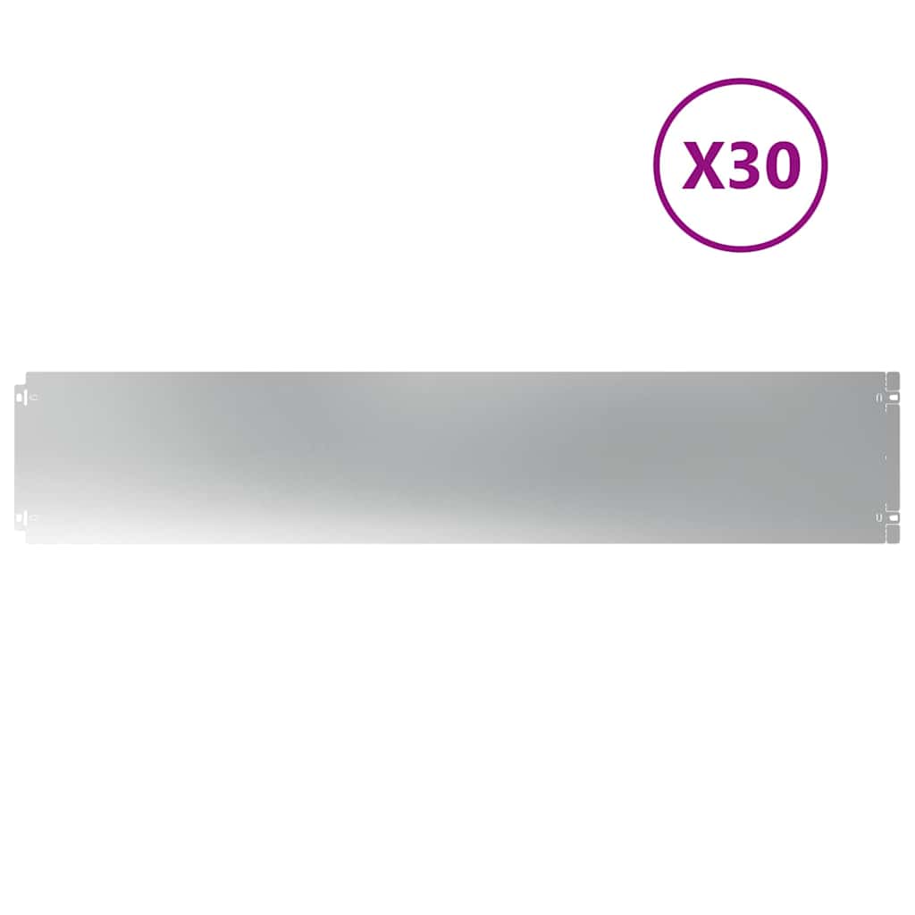 Lawn Edgings 30 pcs 20x103 cm Galvanised Steel