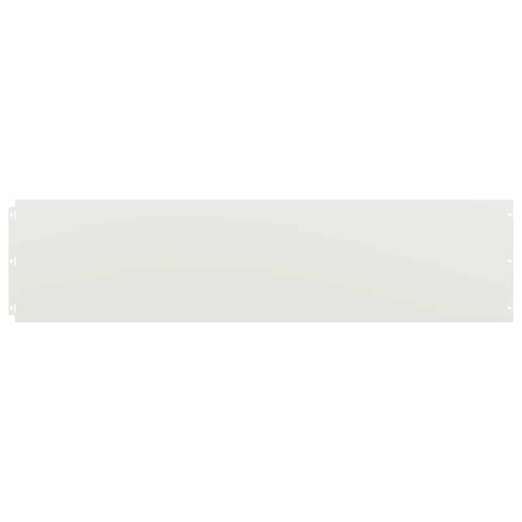 Lawn Edging 10 pcs 25 x 103 cm Steel White