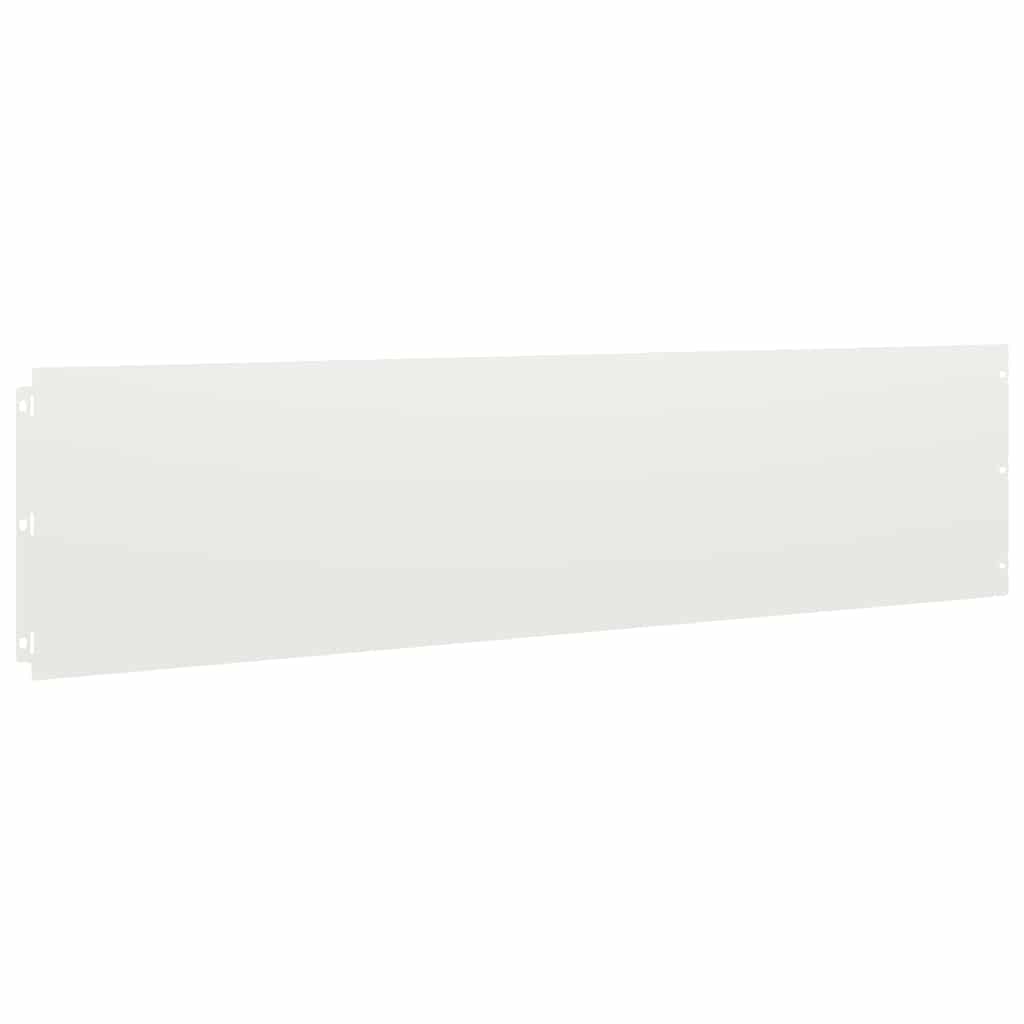 Lawn Edgings 10 pcs White 25x103 cm Cold-rolled Steel