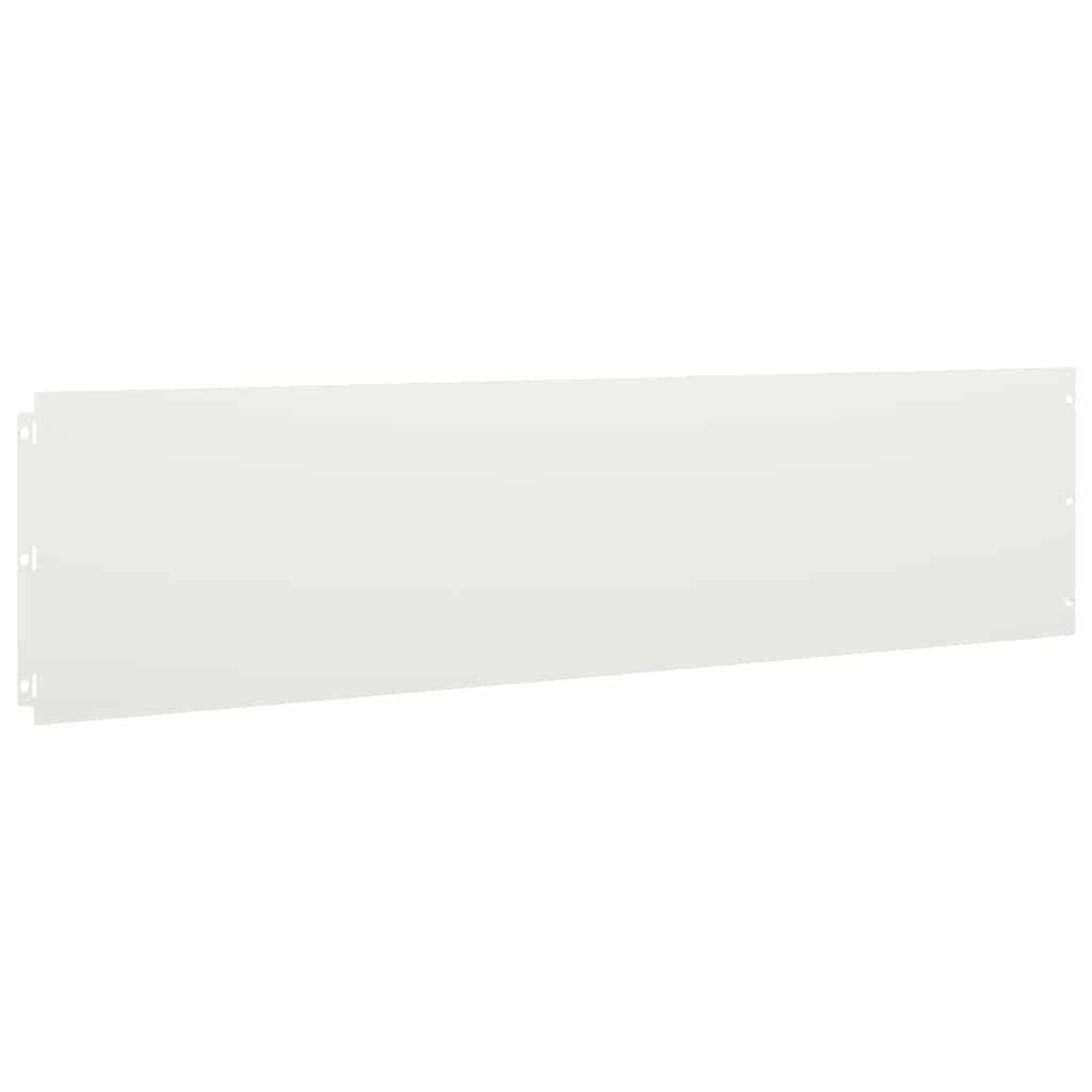 Lawn Edging 10 pcs 25 x 103 cm Steel White