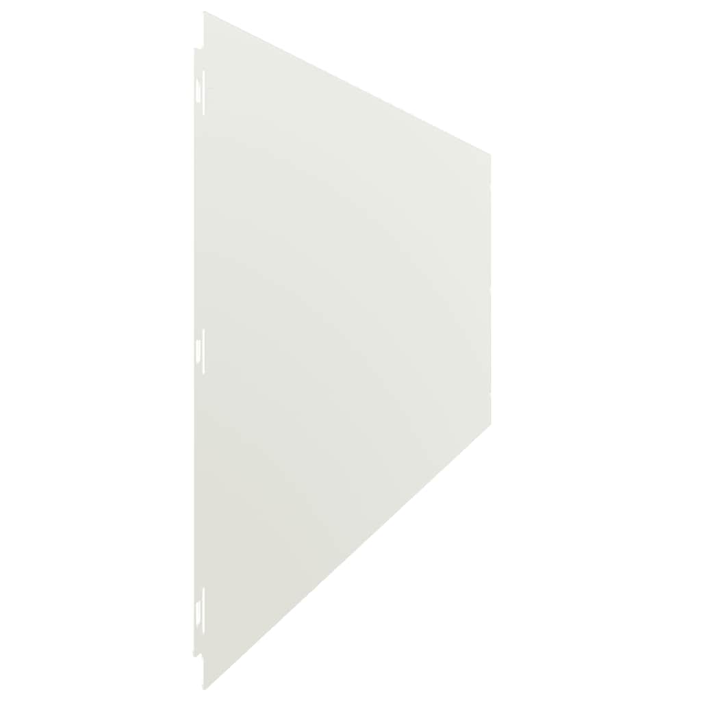 Lawn Edging 10 pcs 25 x 103 cm Steel White