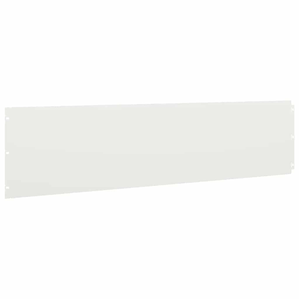 vidaXL Lawn Edgings 10 pcs White 25x103 cm Cold-rolled Steel