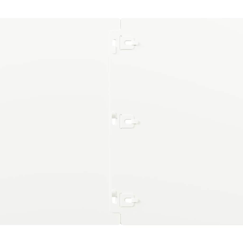 Lawn Edging 10 pcs 25 x 103 cm Steel White