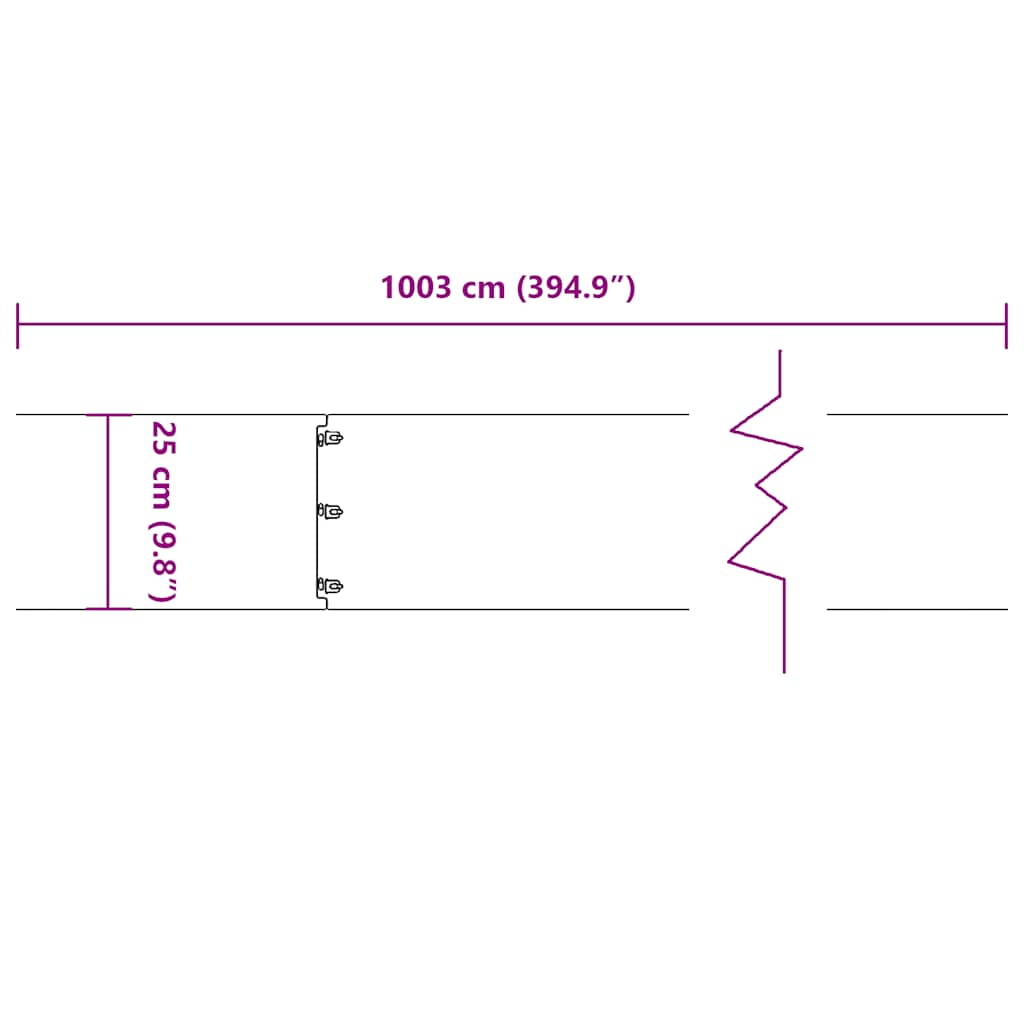 Lawn Edging 10 pcs 25 x 103 cm Steel White