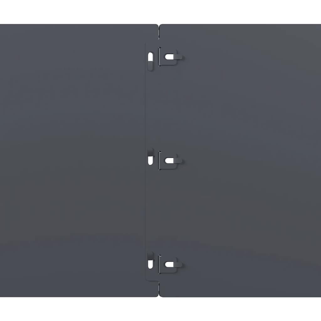 vidaXL Lawn Edgings 10 pcs Anthracite 25x103 cm Cold-rolled Steel