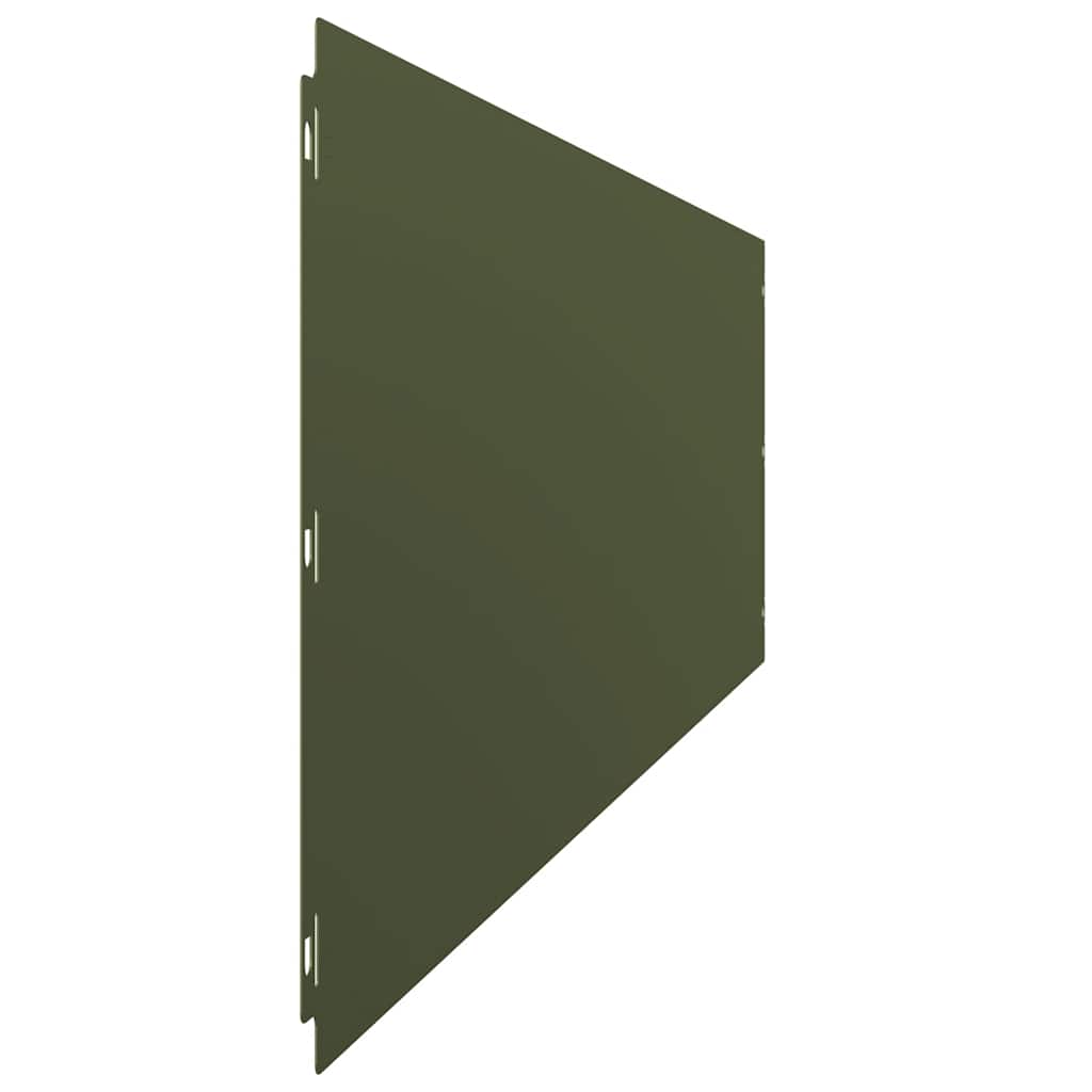 Lawn Edging 10 pcs 25 x 103 cm Steel Olive Green