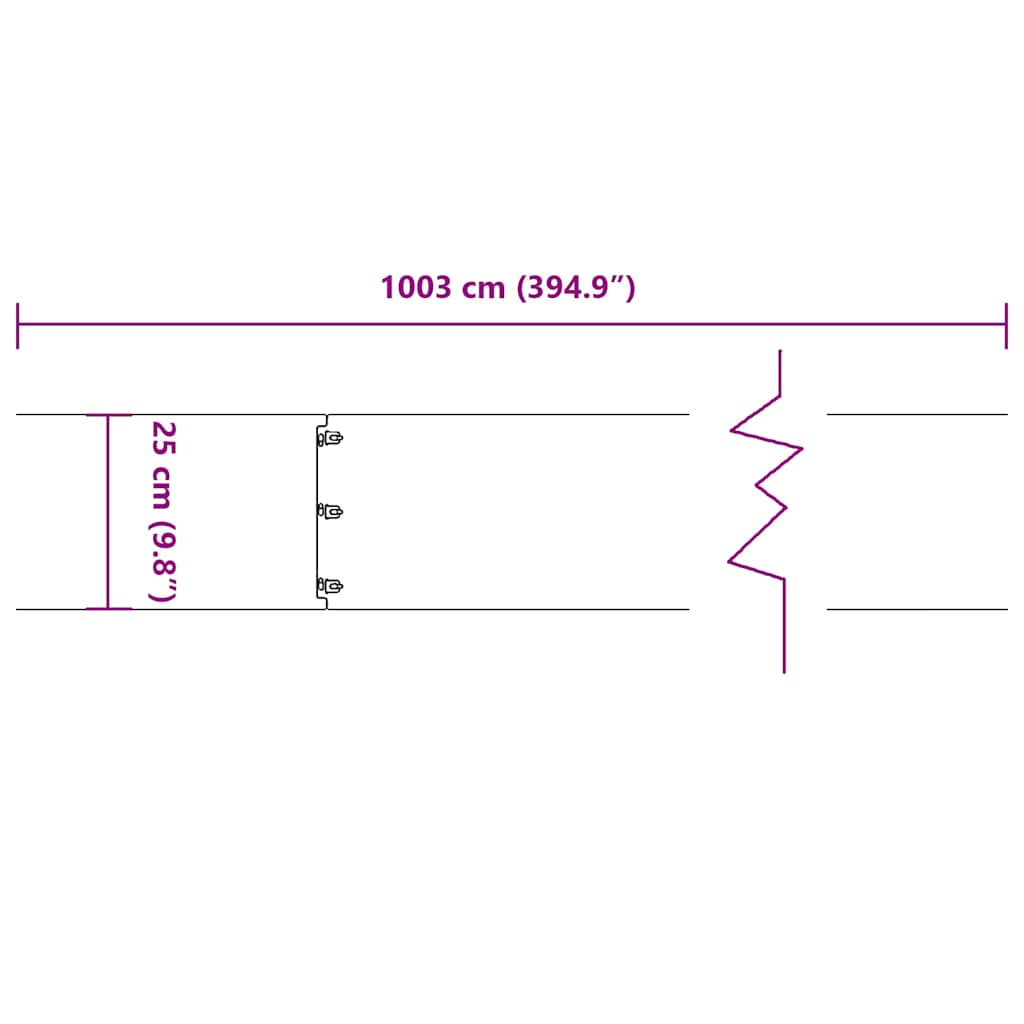 vidaXL Lawn Edgings 10 pcs 25x103 cm Stainless Steel