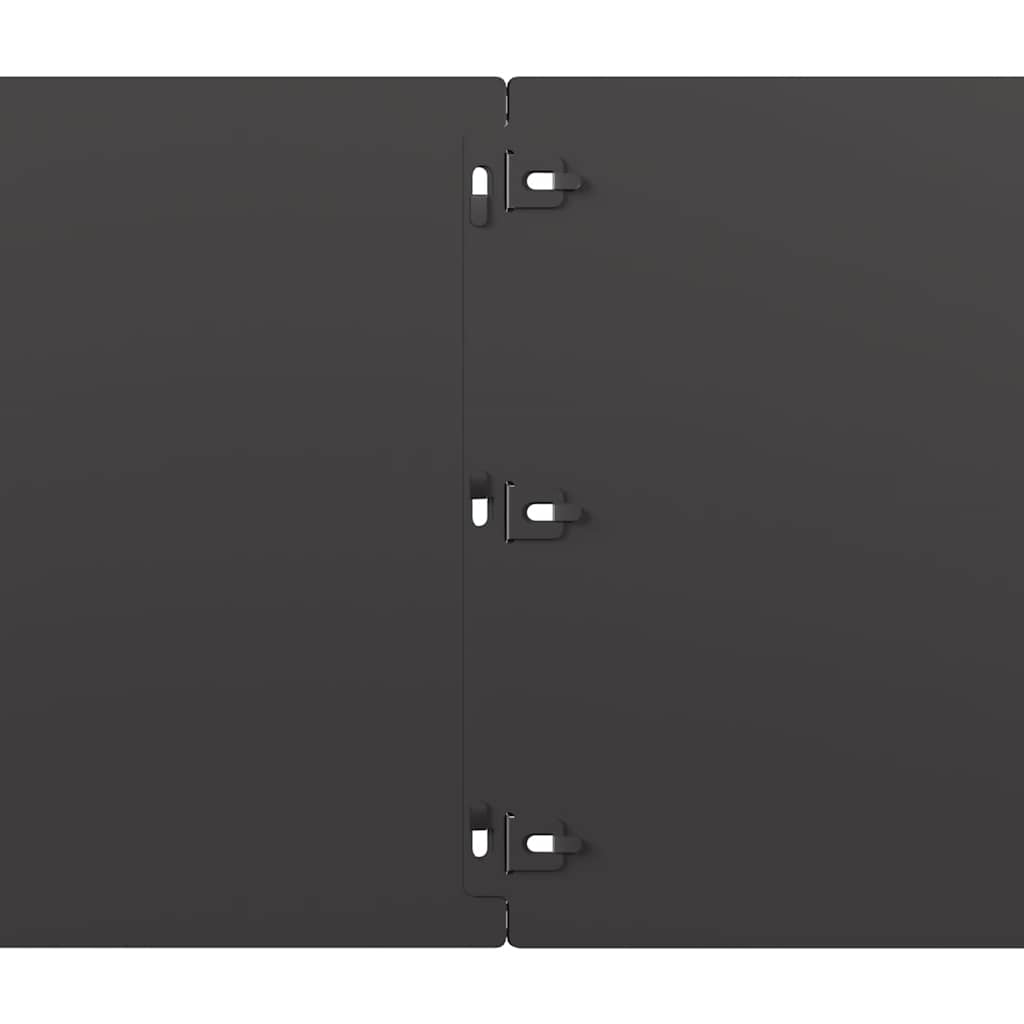 Lawn Edging 20 pcs 25 x 103 cm Steel Black