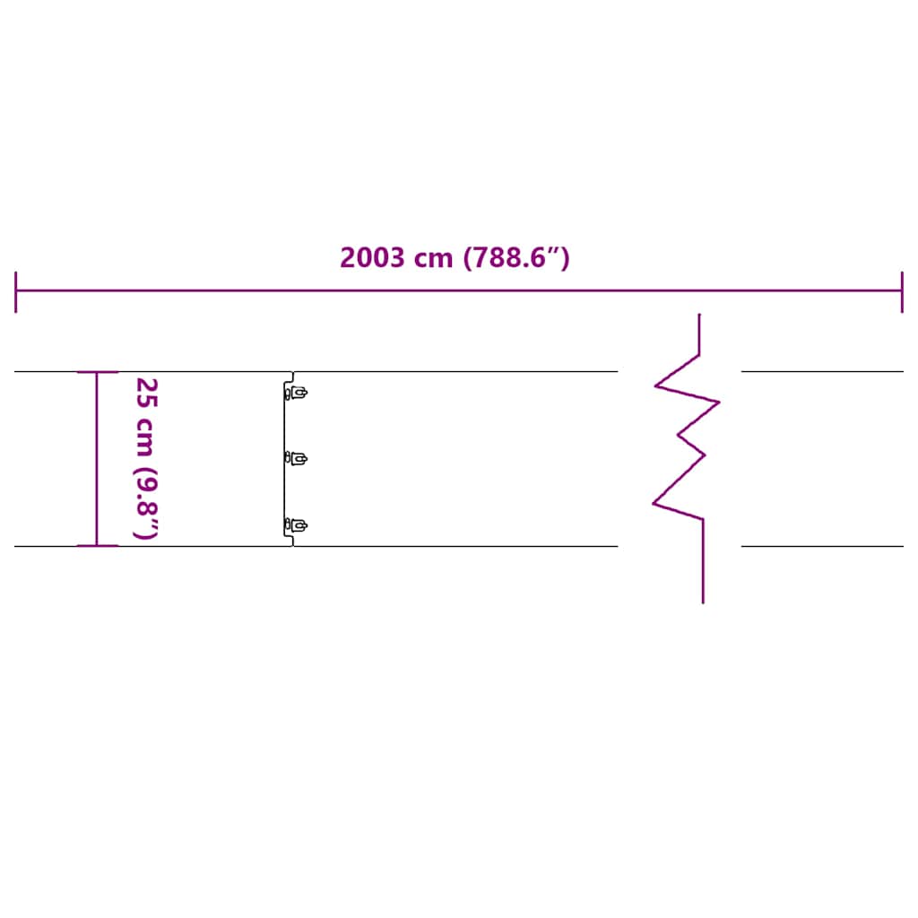 Lawn Edging 20 pcs 25 x 103 cm Steel Black