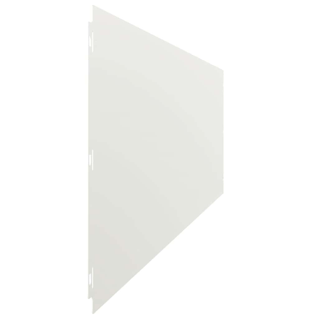 Lawn Edgings 20 pcs White 25x103 cm Cold-rolled Steel