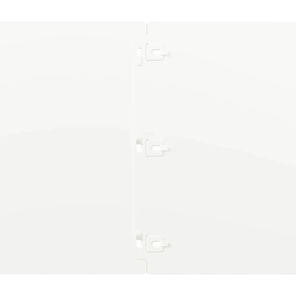 Lawn Edgings 20 pcs White 25x103 cm Cold-rolled Steel