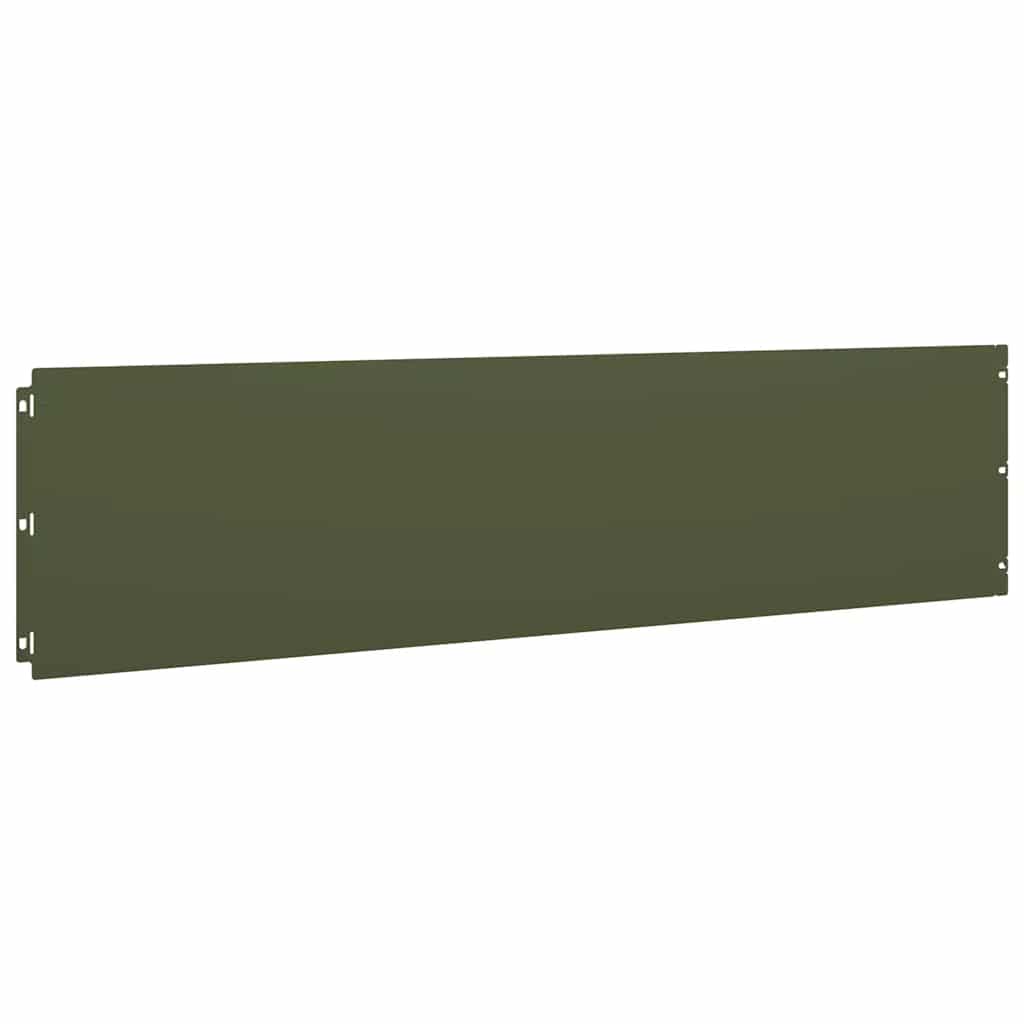 Lawn Edging 20 pcs 25 x 103 cm Steel Olive Green