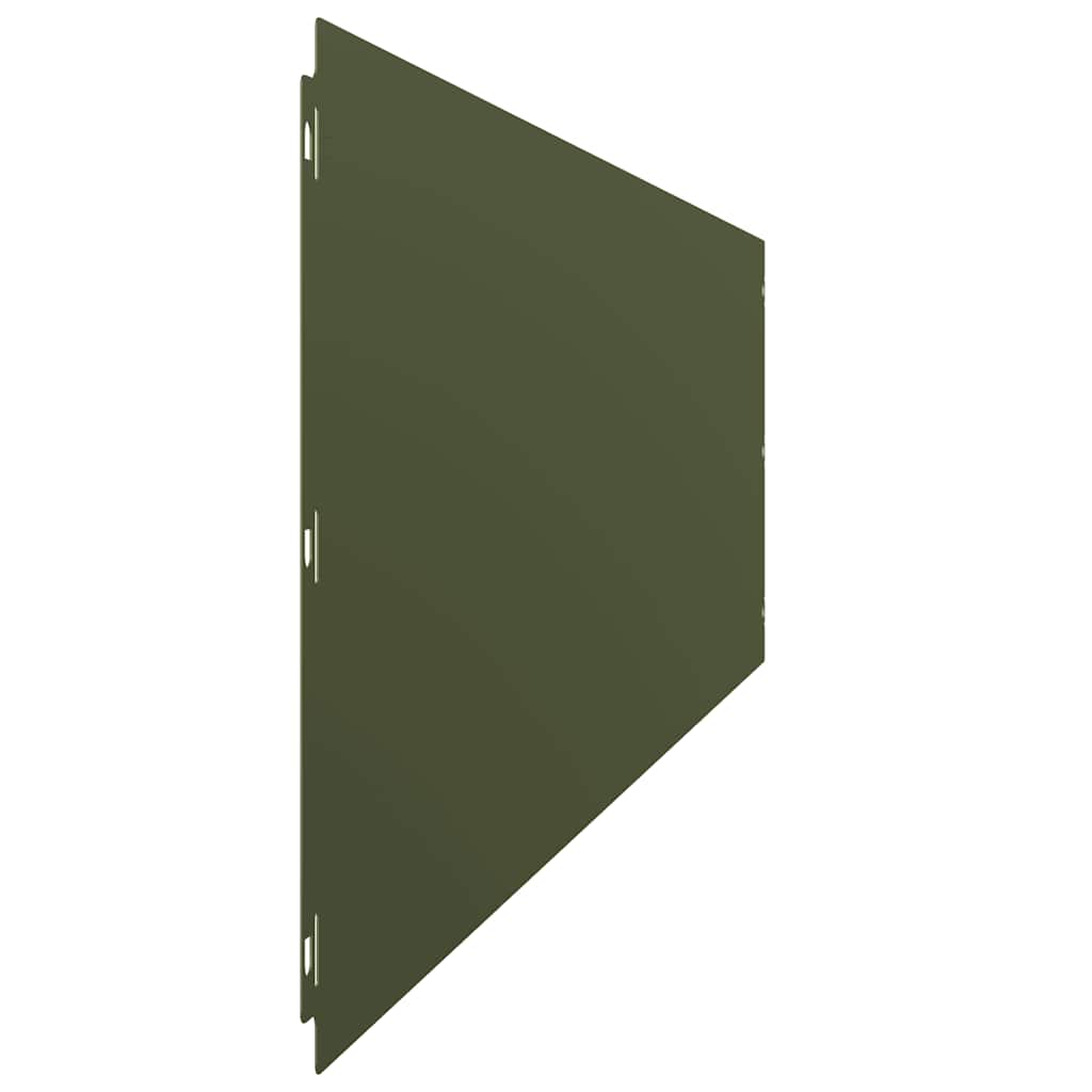 Lawn Edging 20 pcs 25 x 103 cm Steel Olive Green