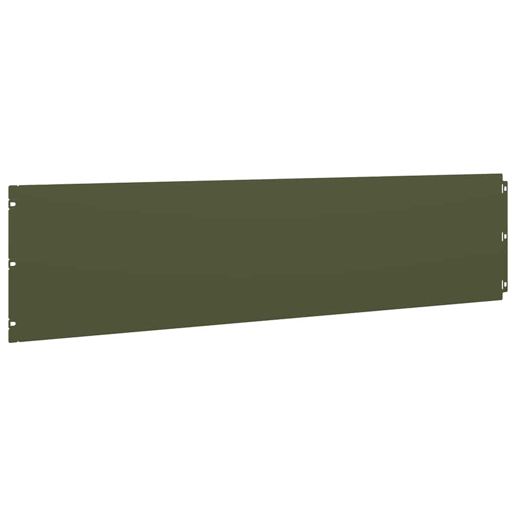 Lawn Edging 20 pcs 25 x 103 cm Steel Olive Green