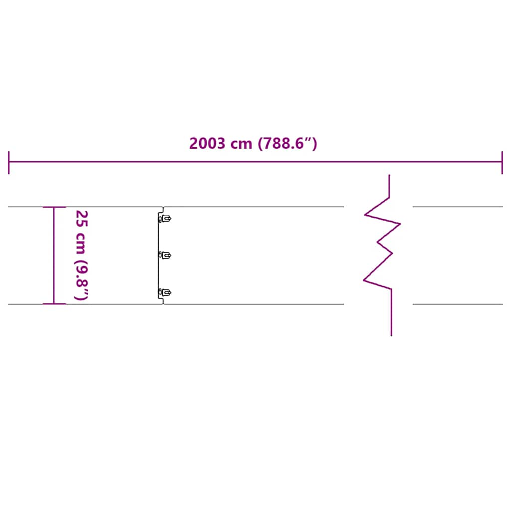 vidaXL Lawn Edgings 20 pcs 25x103 cm Stainless Steel