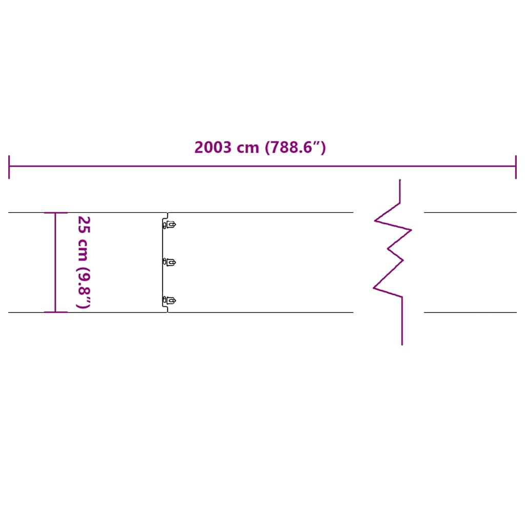 vidaXL Lawn Edgings 20 pcs 25x103 cm Galvanised Steel