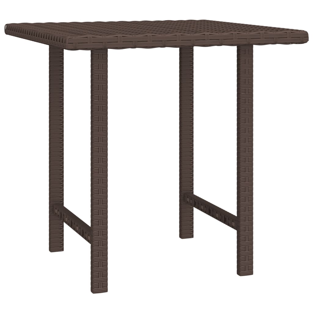 vidaXL Garden Side Tables 3 pcs Brown Poly Rattan