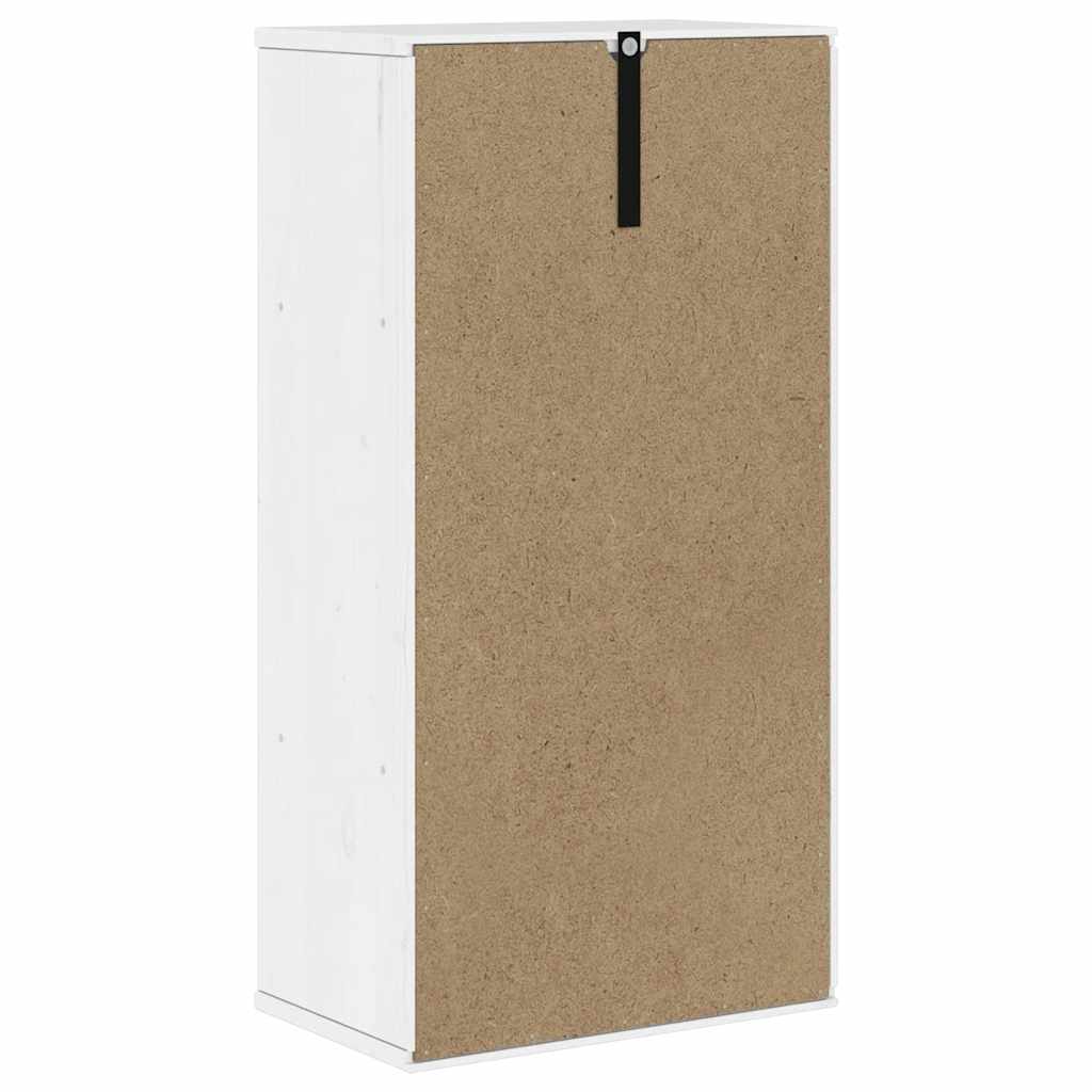 Side Cabinet ODDA White 40x24x79 cm Solid Wood Pine