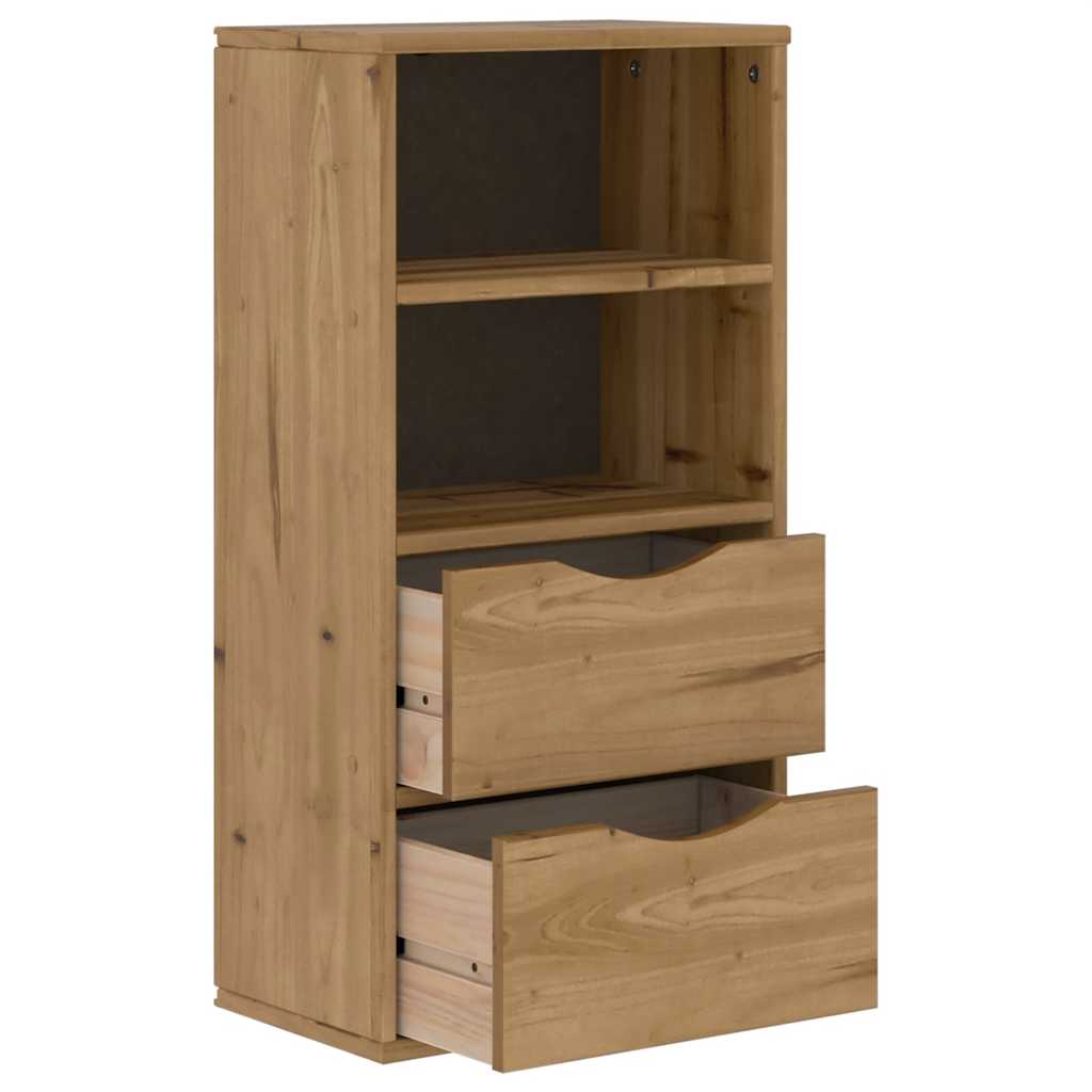 vidaXL Side Cabinet with Drawers ODDA 40x24x79 cm Solid Wood Pine