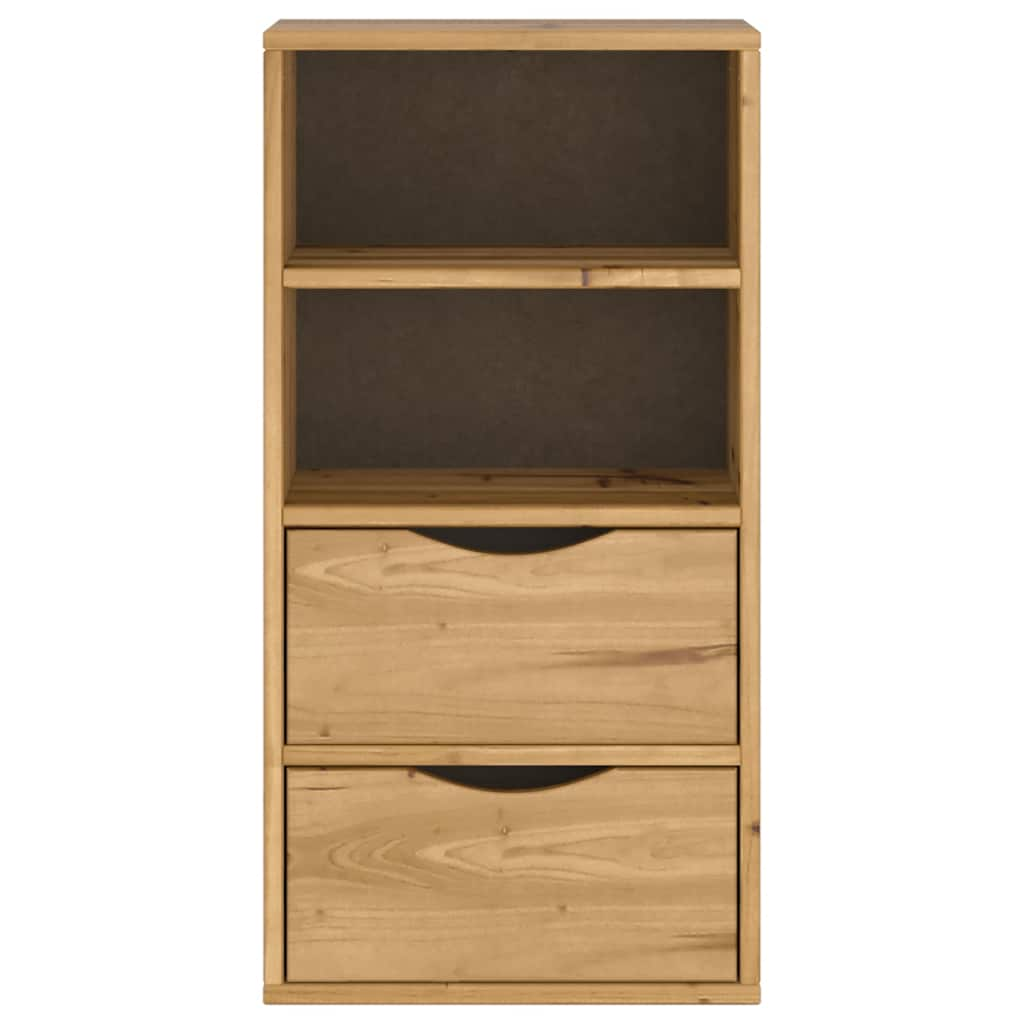 vidaXL Side Cabinet with Drawers ODDA 40x24x79 cm Solid Wood Pine