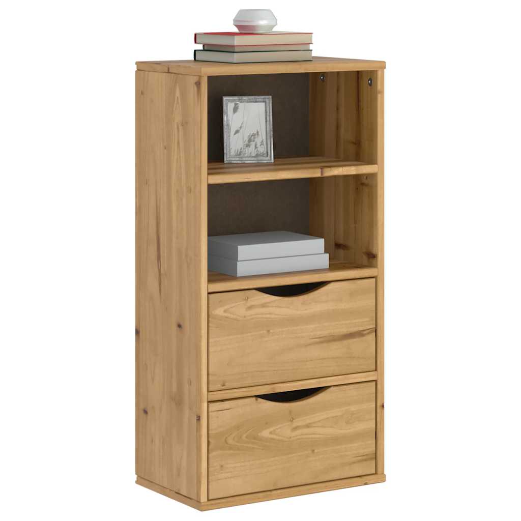 vidaXL Side Cabinet with Drawers ODDA 40x24x79 cm Solid Wood Pine